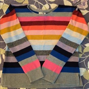 Cropped striped sweater
